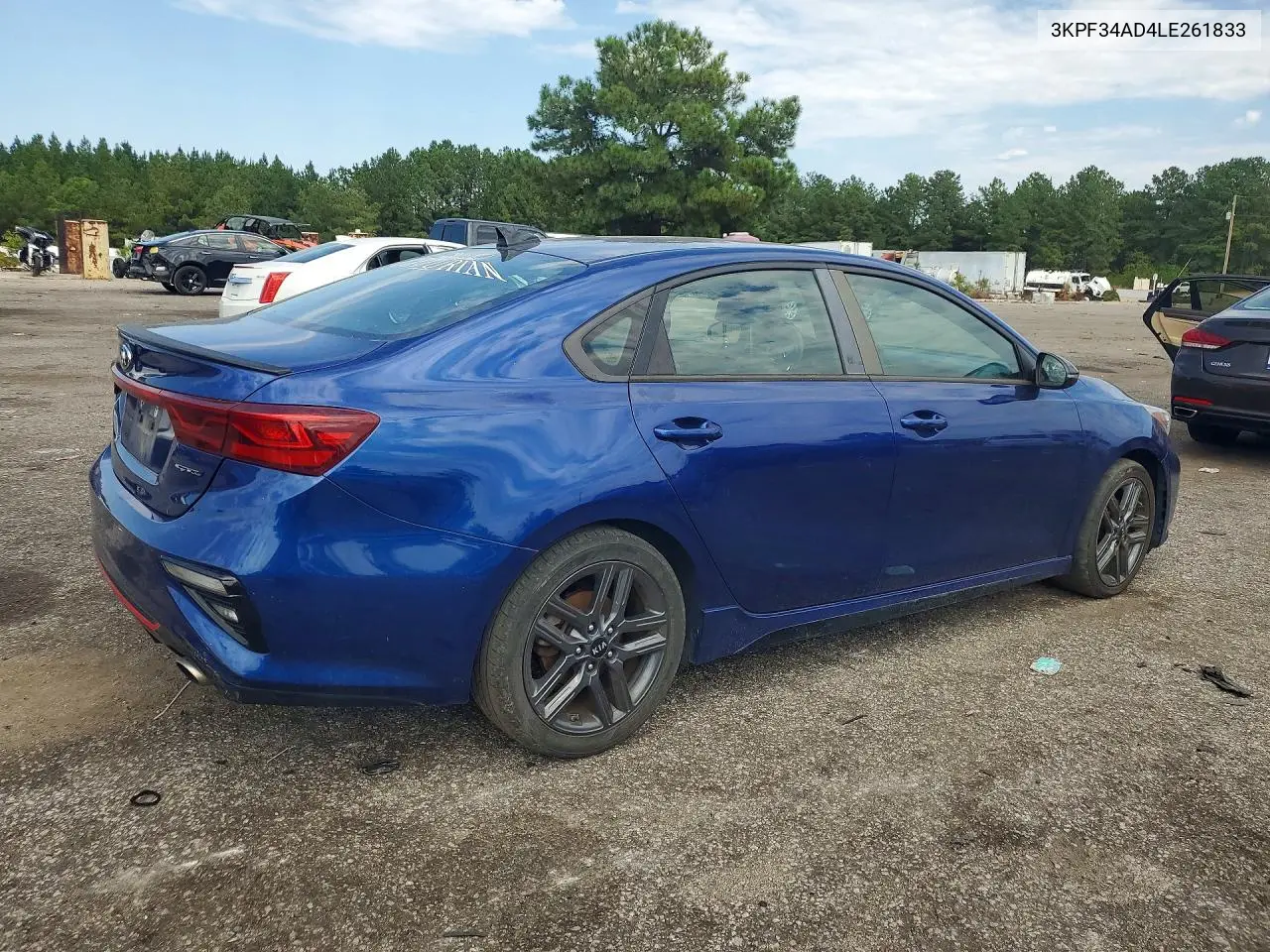 2020 KIA FORTE VIN 3KPF34AD4LE261833 — фото 3