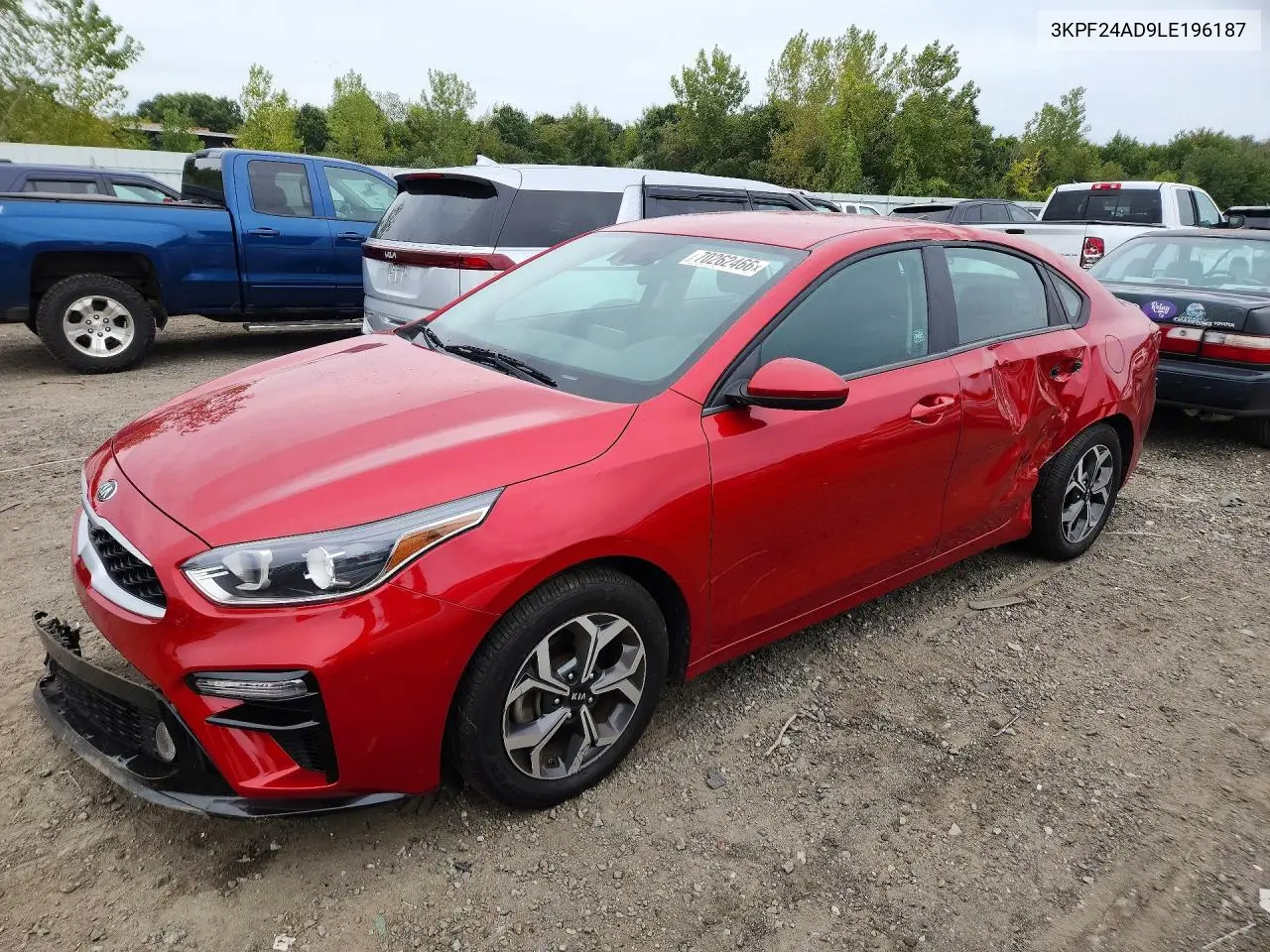 KIA FORTE 2020, VIN 3KPF24AD9LE196187