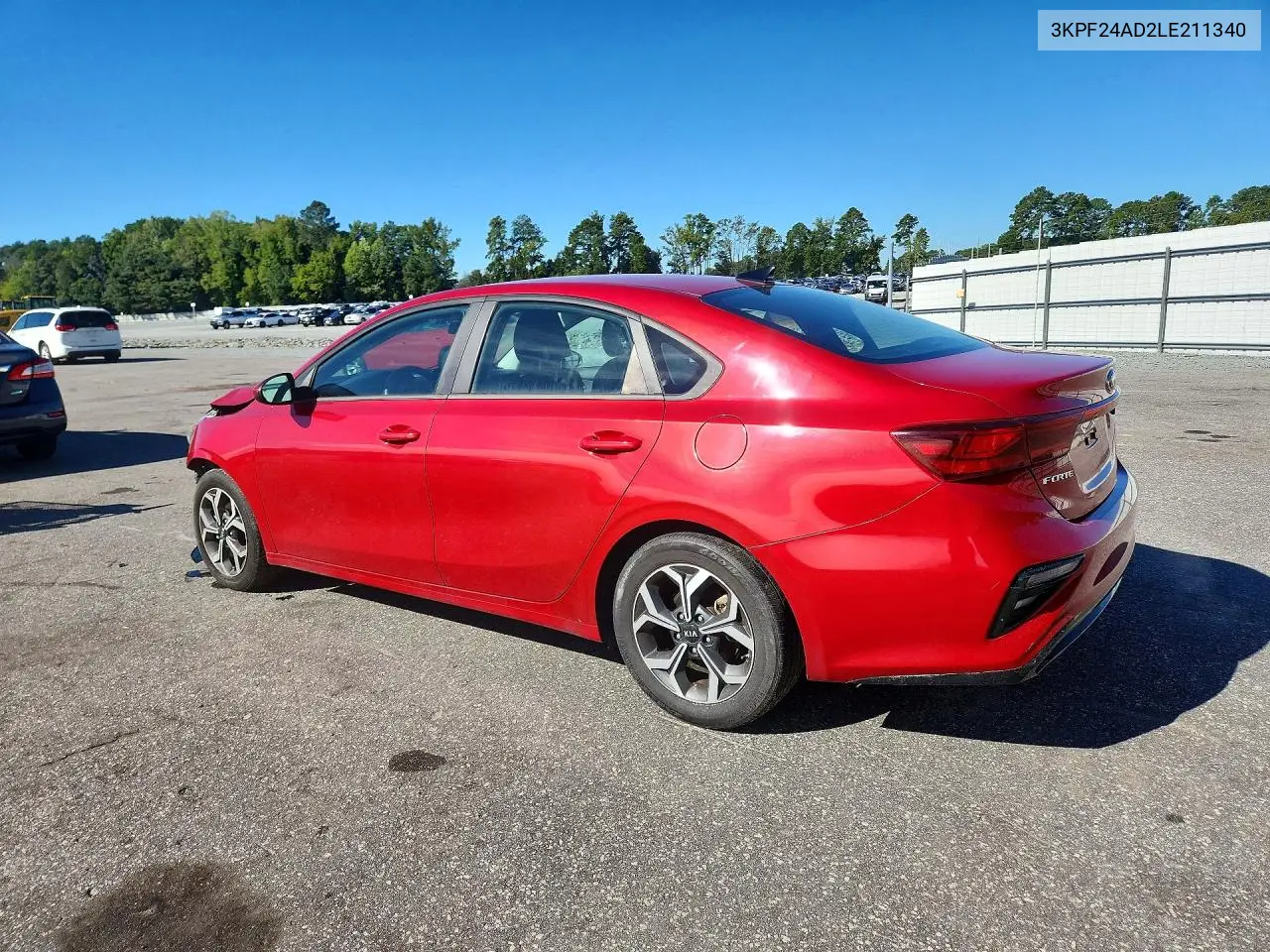 2020 KIA FORTE VIN 3KPF24AD2LE211340 — фото 2