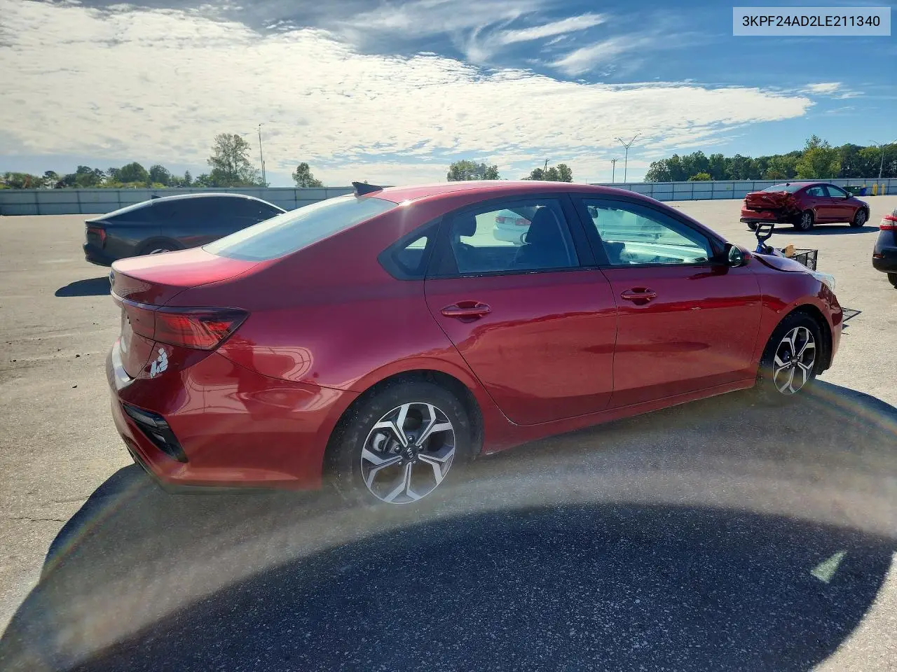 2020 KIA FORTE VIN 3KPF24AD2LE211340 — фото 3