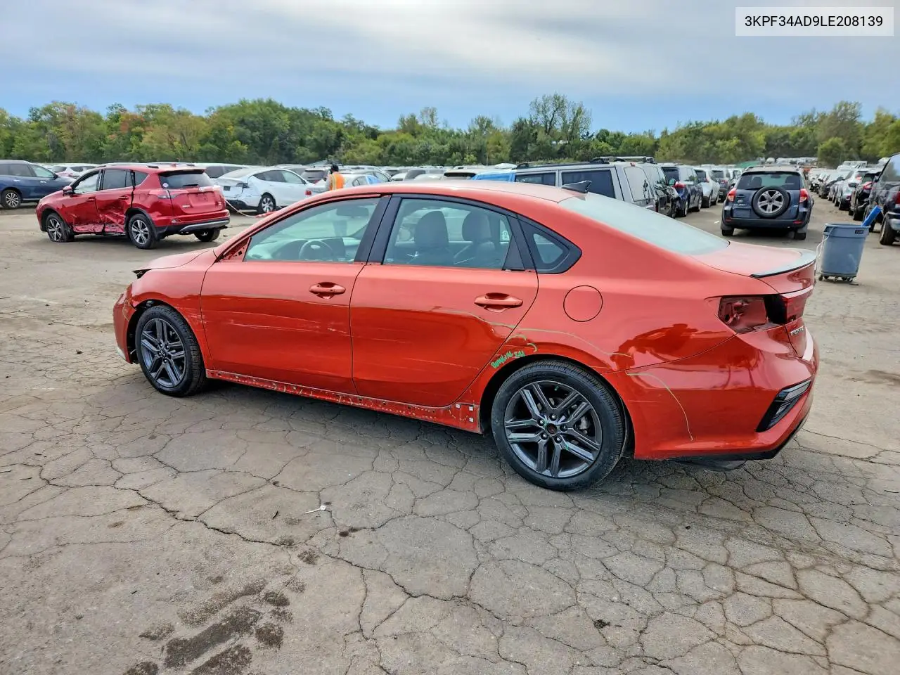 2020 KIA FORTE VIN 3KPF34AD9LE208139 — фото 2