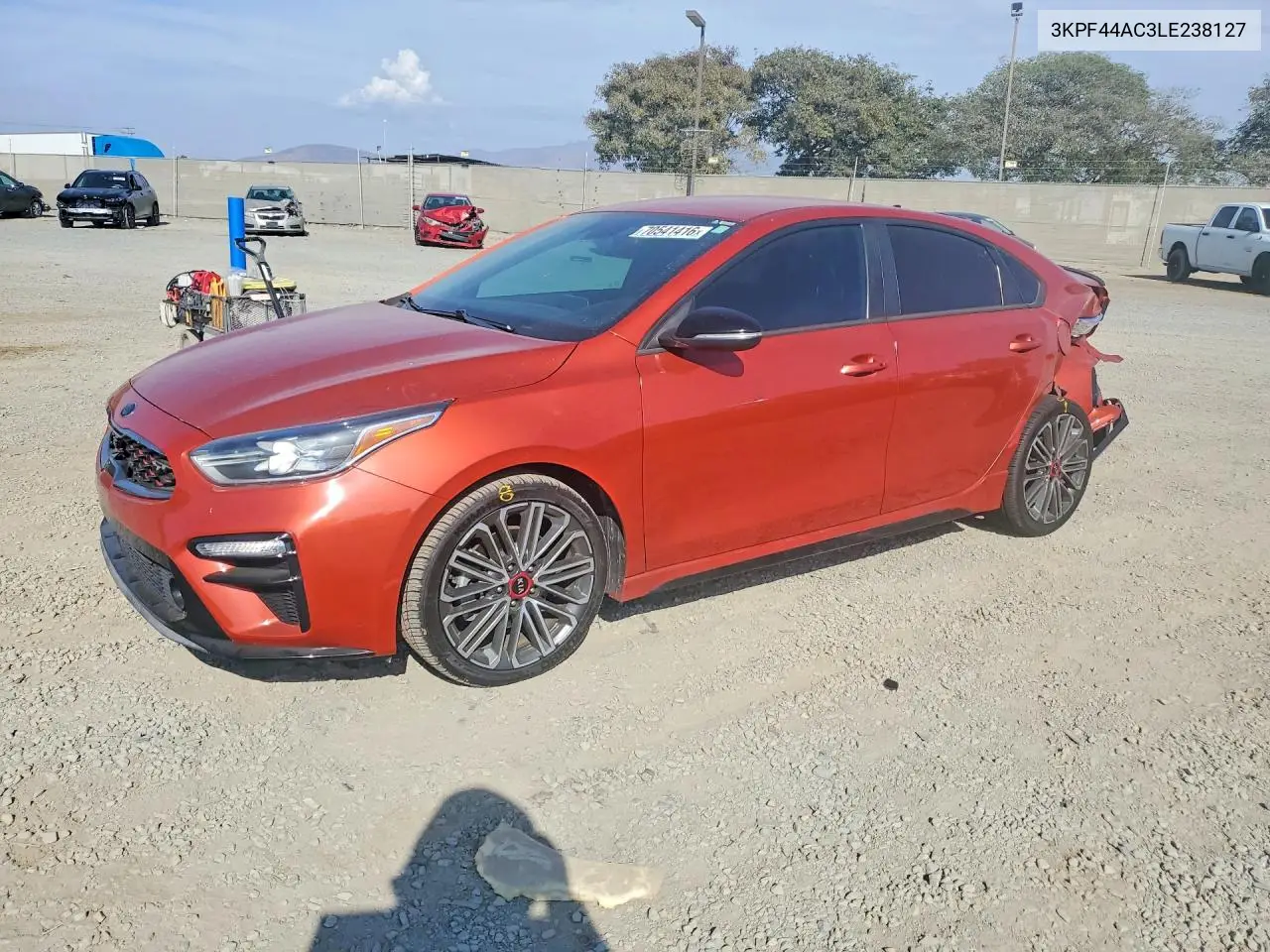 KIA FORTE 2020, VIN 3KPF44AC3LE238127