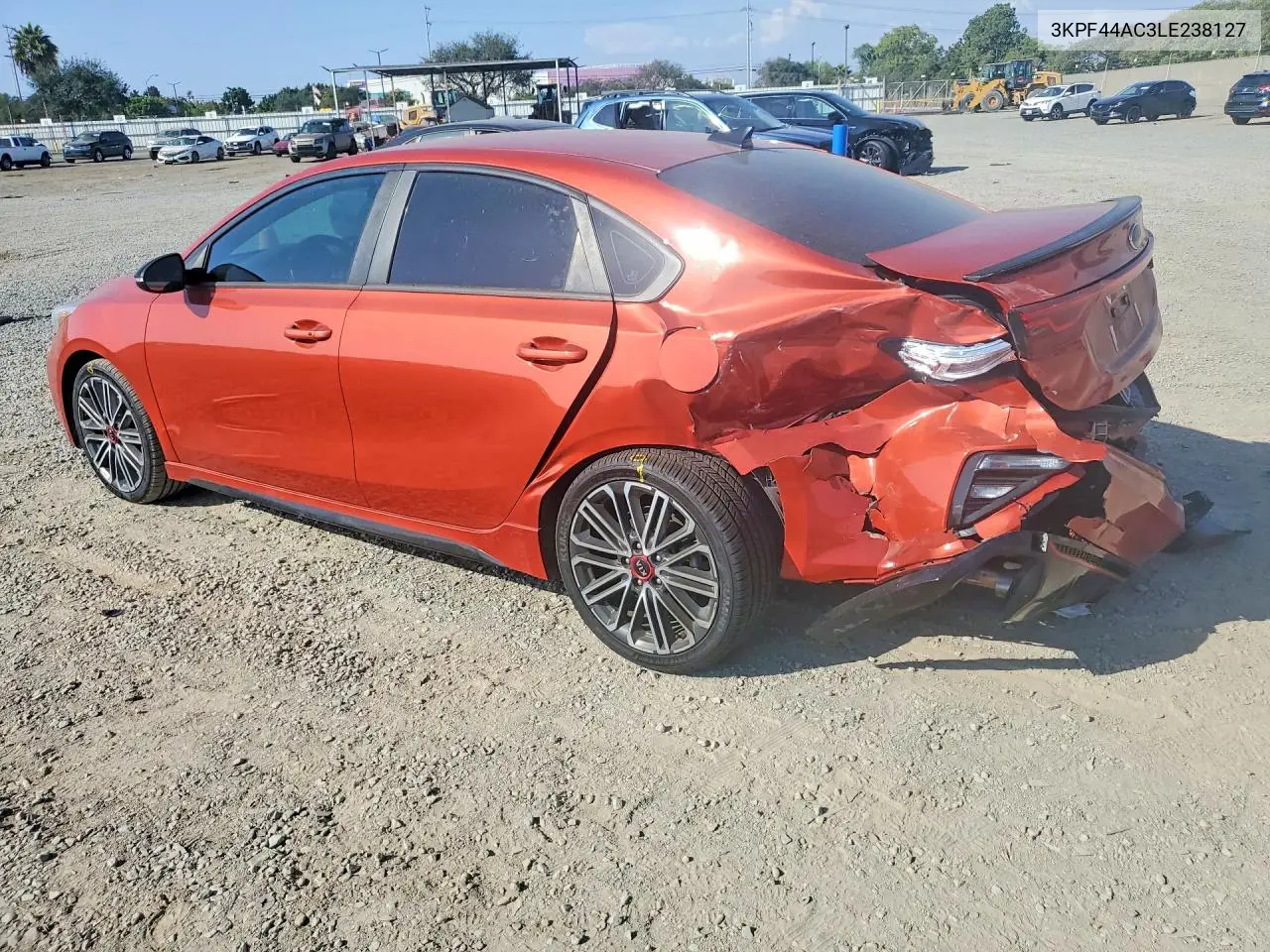 2020 KIA FORTE VIN 3KPF44AC3LE238127 — фото 2