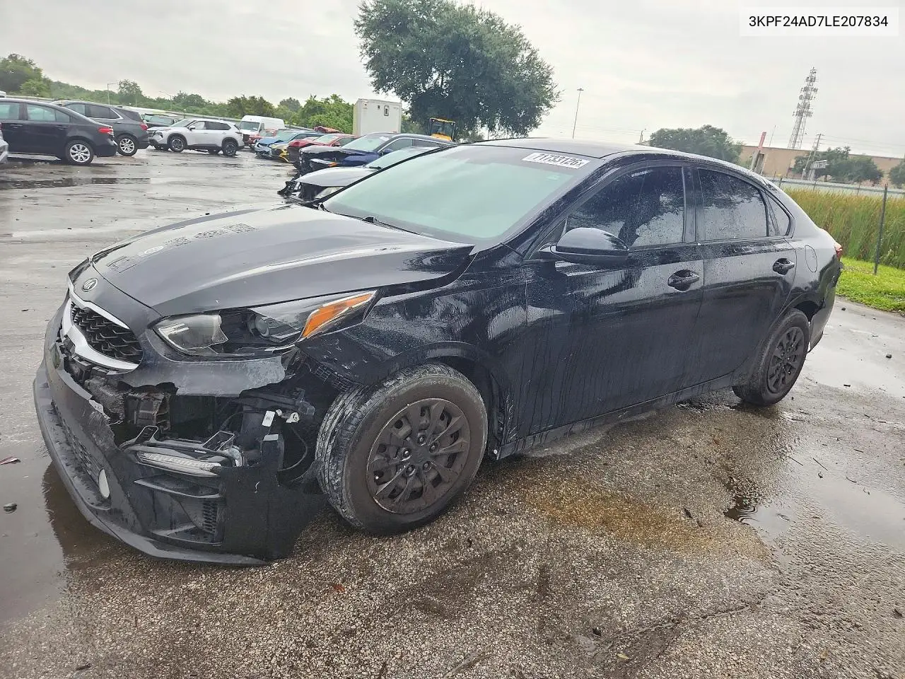 2020 KIA FORTE VIN 3KPF24AD7LE207834 — фото 3