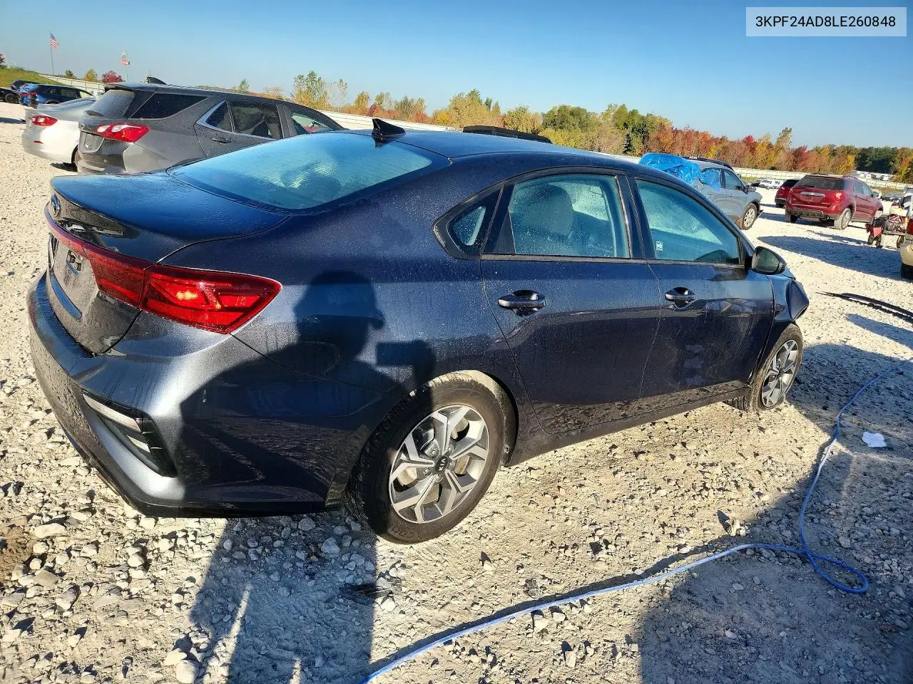 2020 KIA FORTE VIN 3KPF24AD8LE260848 — фото 3
