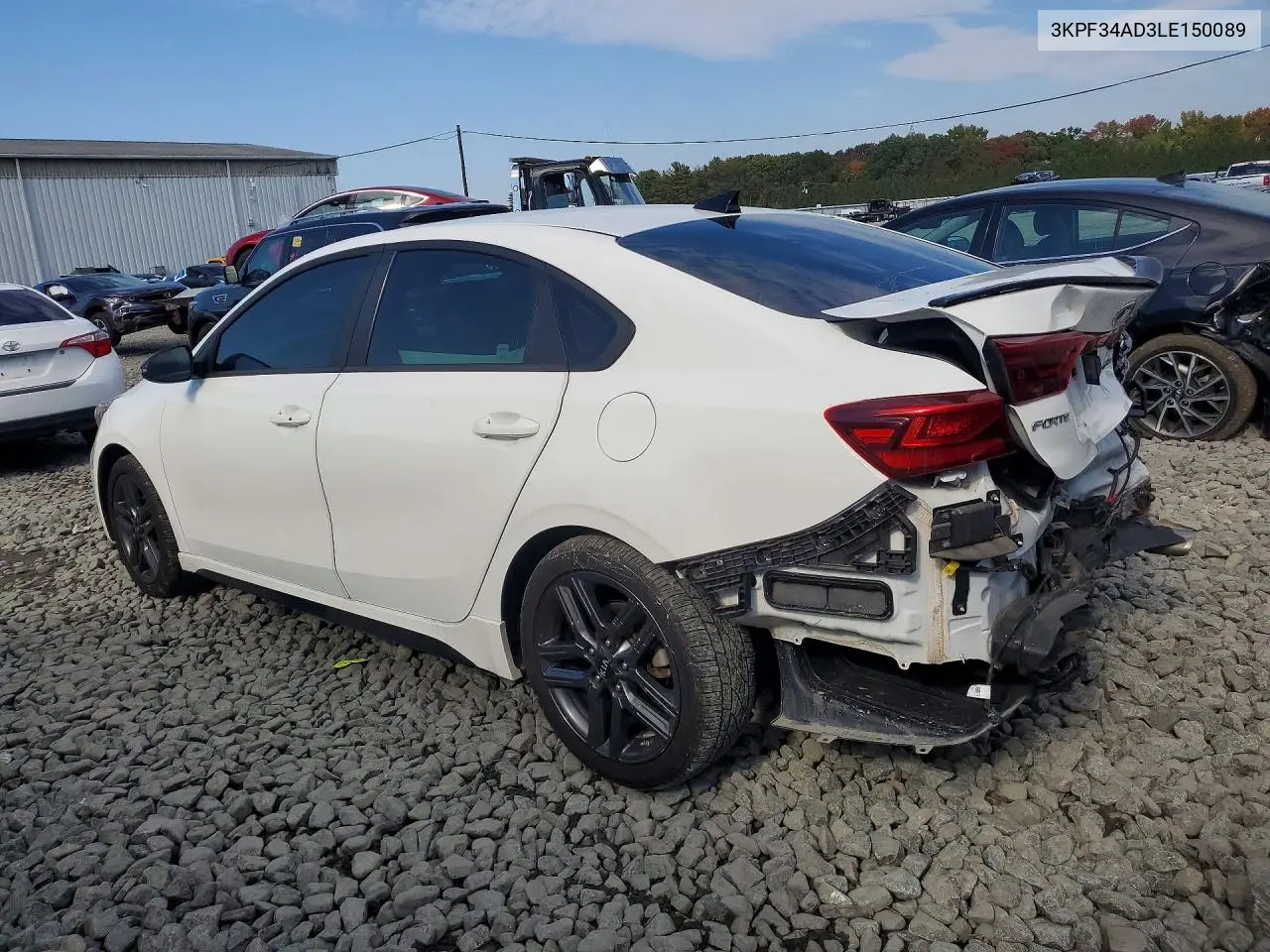 2020 KIA FORTE VIN 3KPF34AD3LE150089 — фото 2