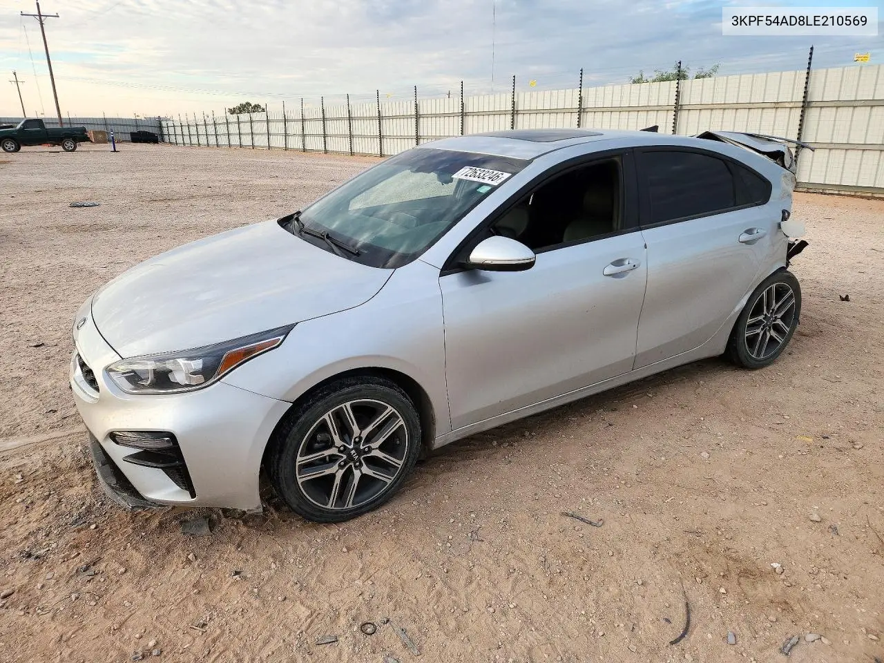 KIA FORTE 2020, VIN 3KPF54AD8LE210569