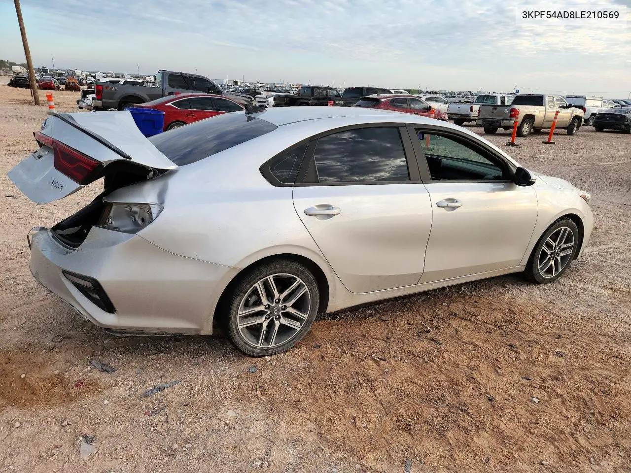 2020 KIA FORTE VIN 3KPF54AD8LE210569 — фото 3