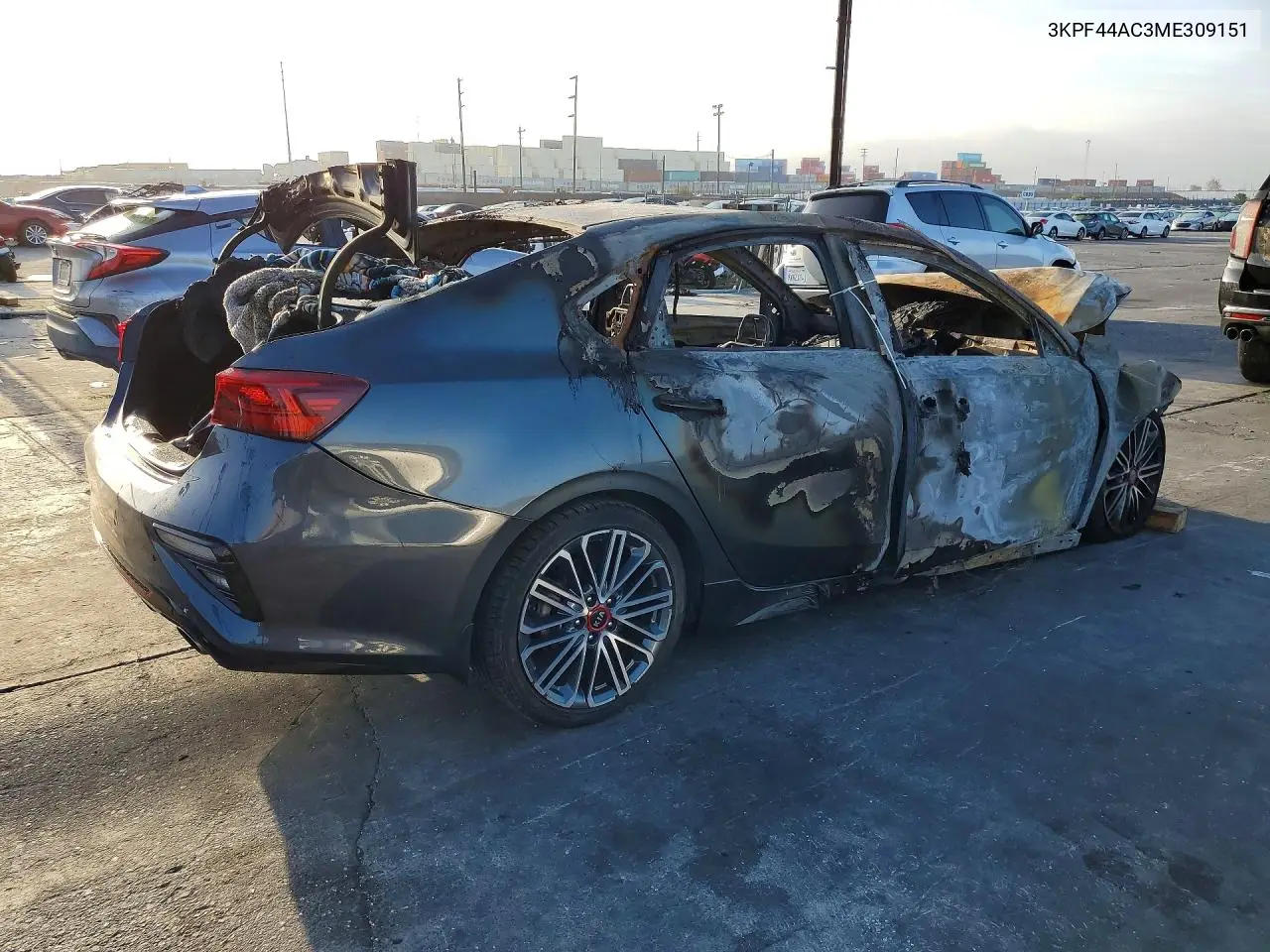 2021 KIA FORTE VIN 3KPF44AC3ME309151 — фото 3