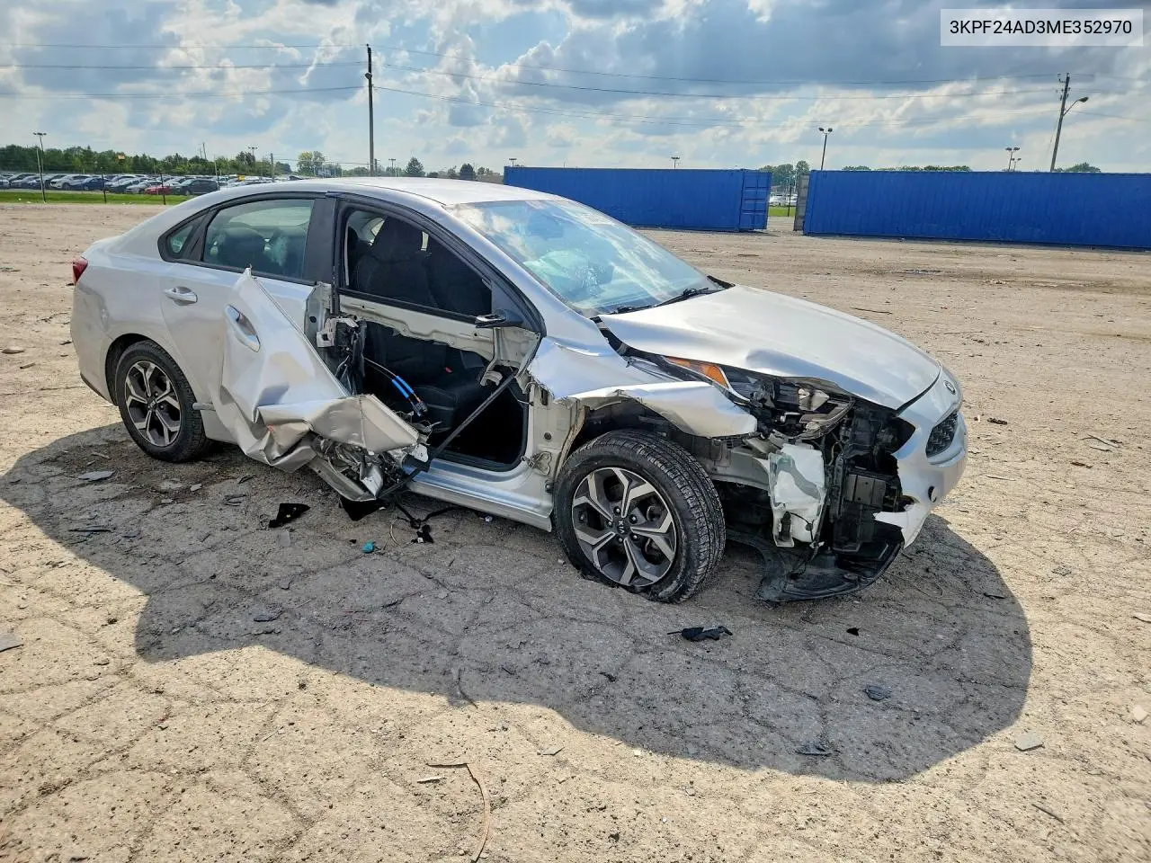 2021 KIA FORTE VIN 3KPF24AD3ME352970 — фото 4
