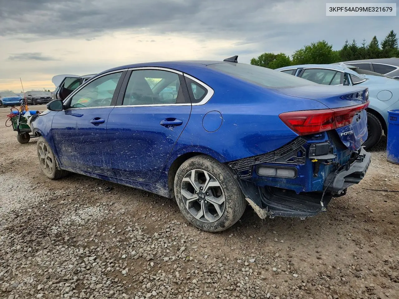 2021 KIA FORTE VIN 3KPF54AD9ME321679 — фото 2