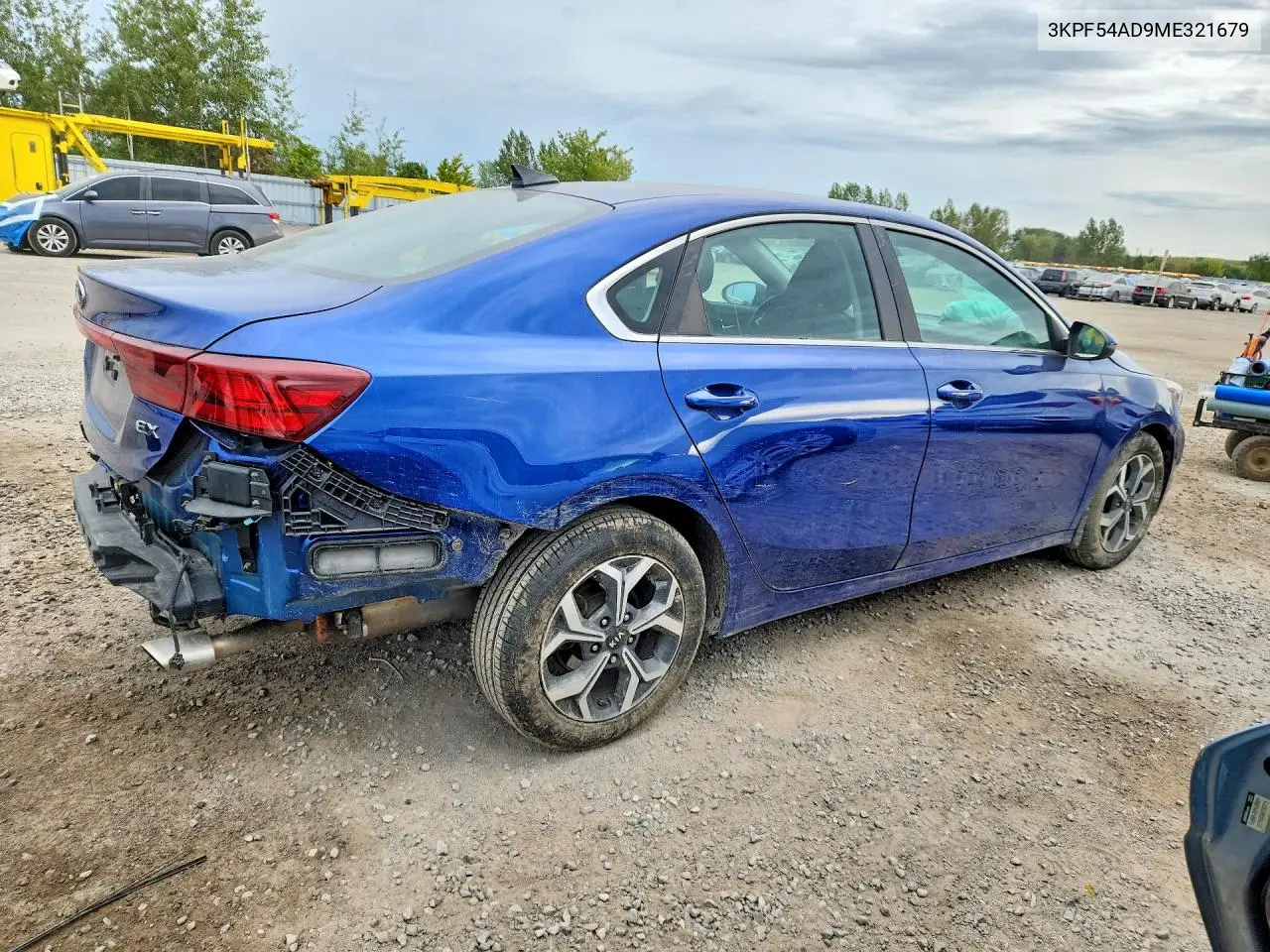 2021 KIA FORTE VIN 3KPF54AD9ME321679 — фото 3
