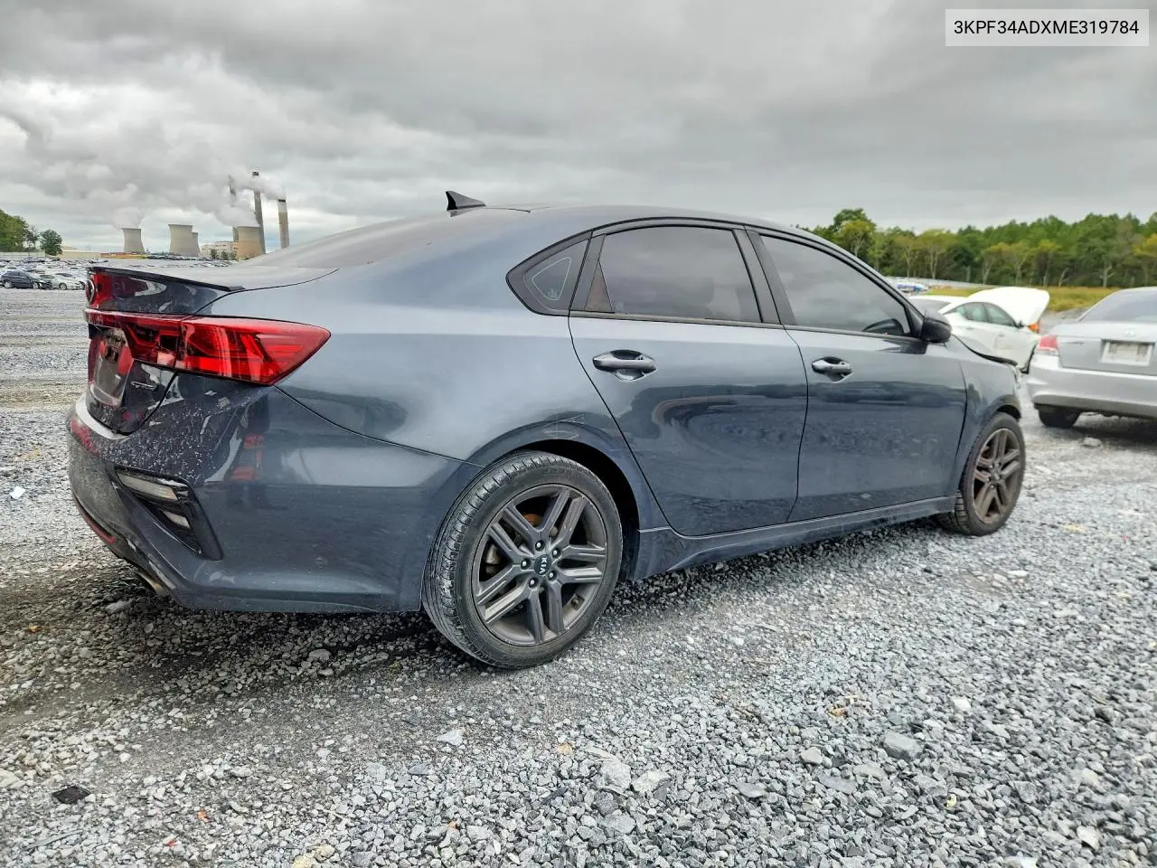 2021 KIA FORTE VIN 3KPF34ADXME319784 — фото 3