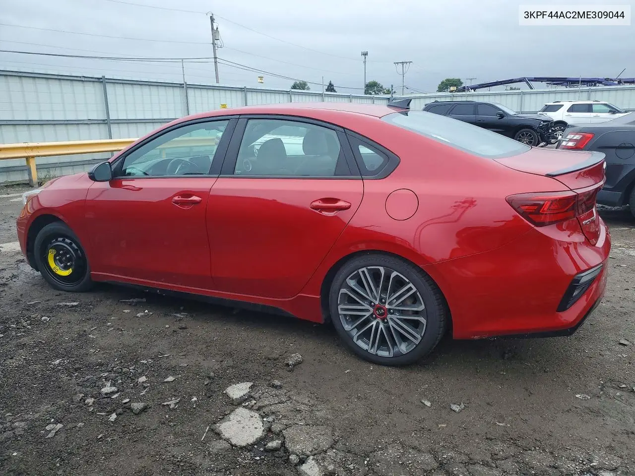 2021 KIA FORTE VIN 3KPF44AC2ME309044 — фото 2