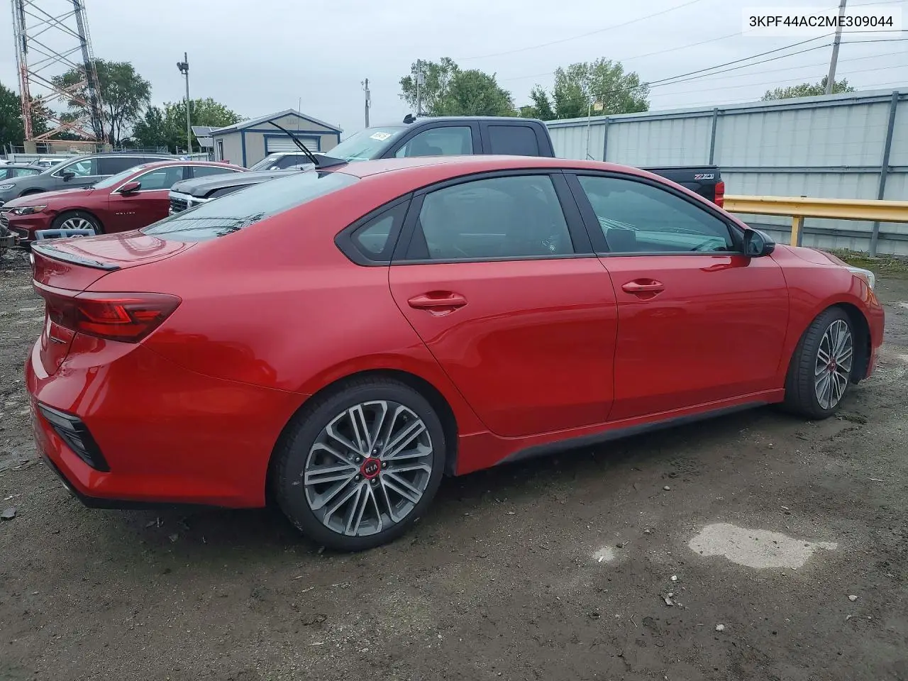 2021 KIA FORTE VIN 3KPF44AC2ME309044 — фото 3