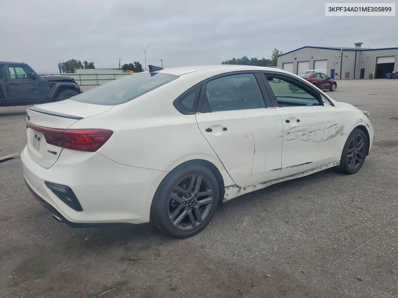 2021 KIA FORTE VIN 3KPF34AD1ME305899 — фото 3