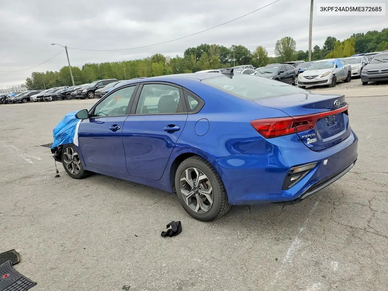 2021 KIA FORTE VIN 3KPF24AD5ME372685 — фото 2