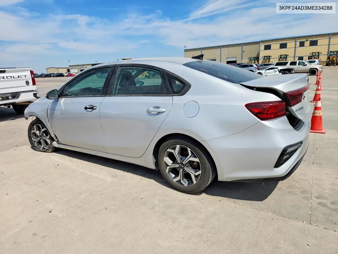 2021 KIA FORTE VIN 3KPF24AD3ME334288 — фото 2