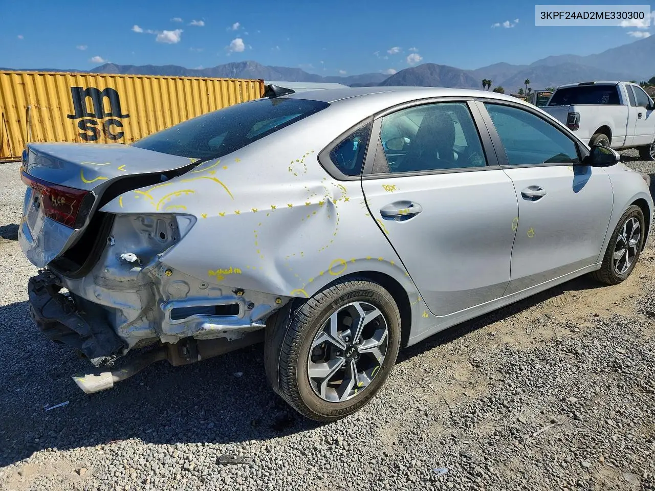 2021 KIA FORTE VIN 3KPF24AD2ME330300 — фото 3