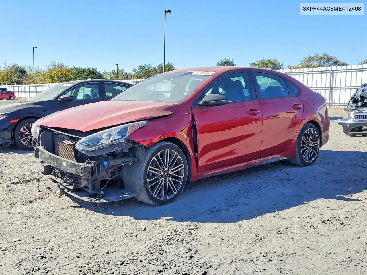KIA FORTE 2021, VIN 3KPF44AC3ME412408