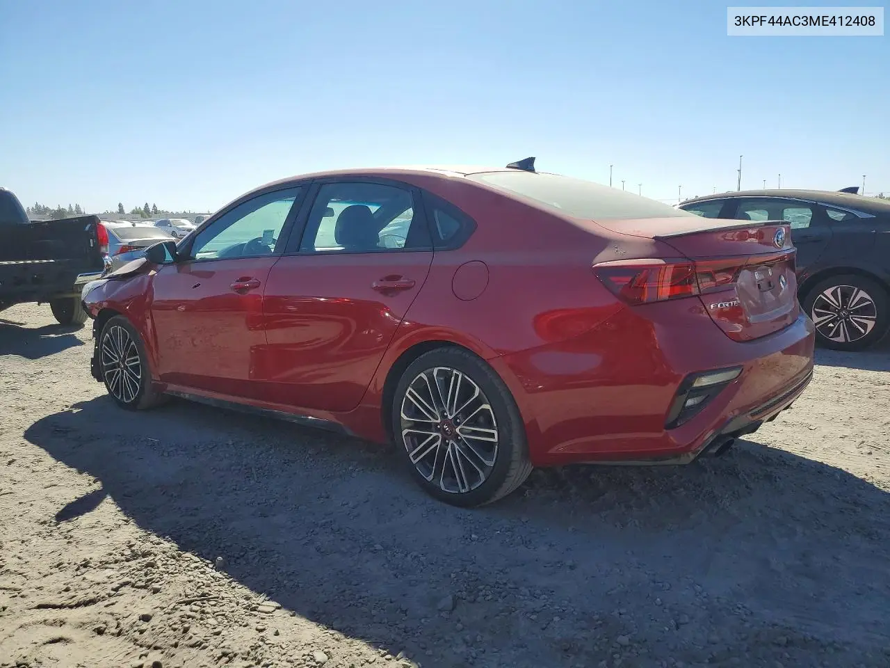 2021 KIA FORTE VIN 3KPF44AC3ME412408 — фото 2