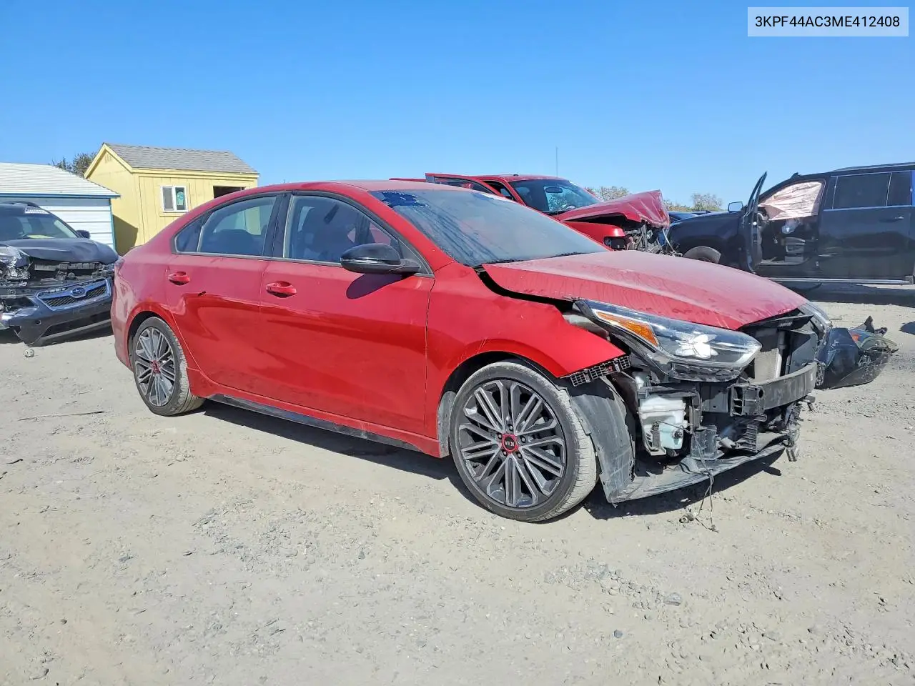 2021 KIA FORTE VIN 3KPF44AC3ME412408 — фото 4