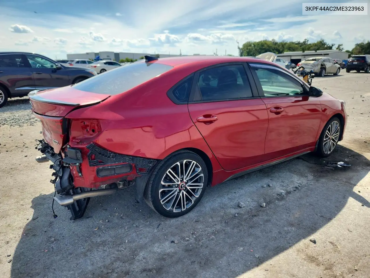 2021 KIA FORTE VIN 3KPF44AC2ME323963 — фото 3