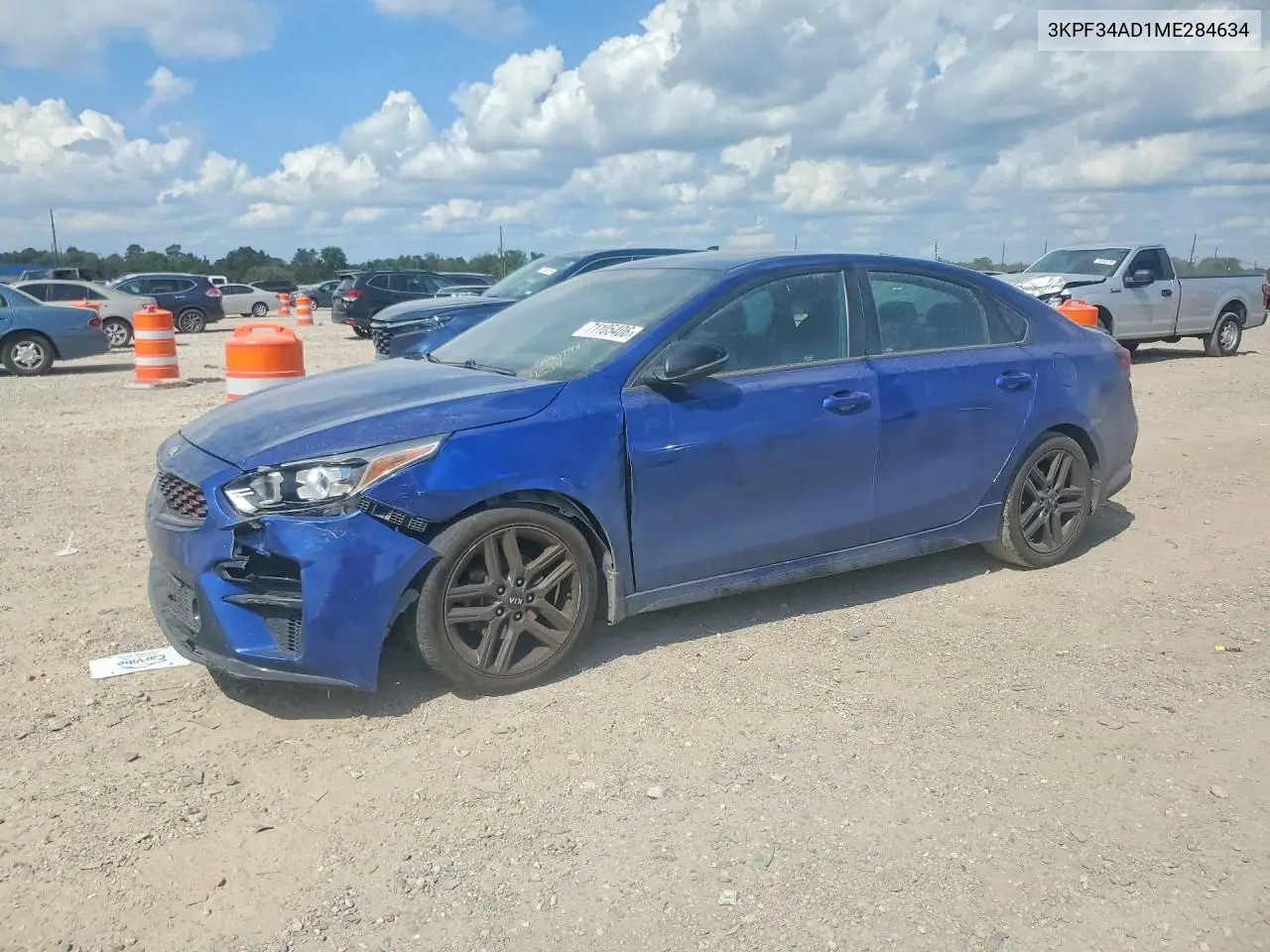KIA FORTE 2021, VIN 3KPF34AD1ME284634