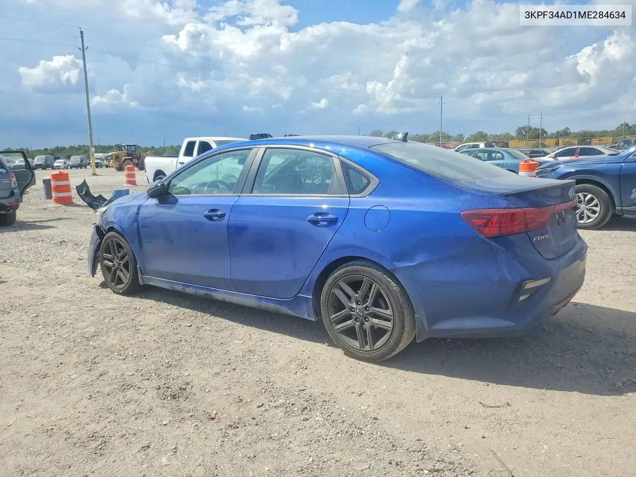 2021 KIA FORTE VIN 3KPF34AD1ME284634 — фото 2