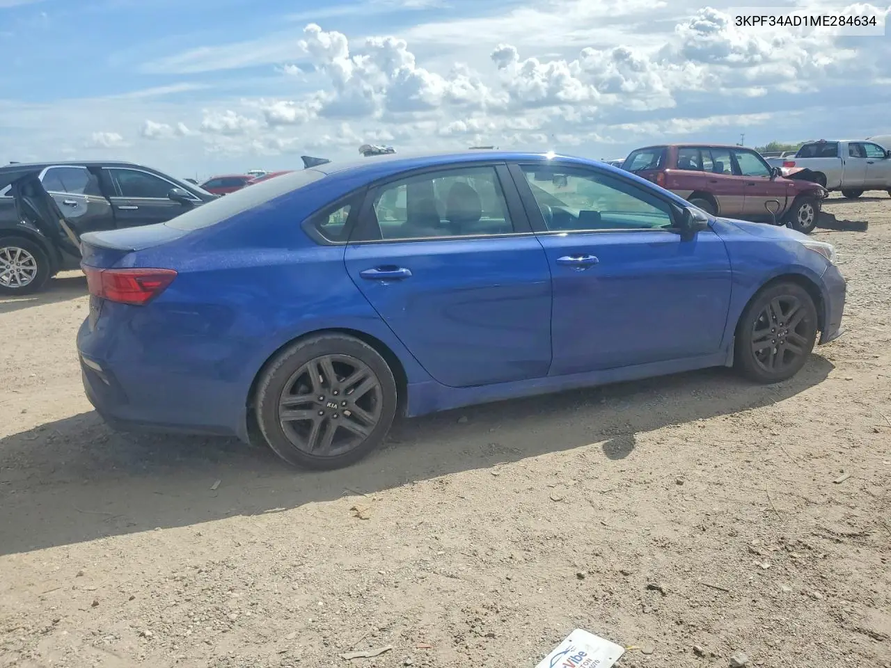 2021 KIA FORTE VIN 3KPF34AD1ME284634 — фото 3