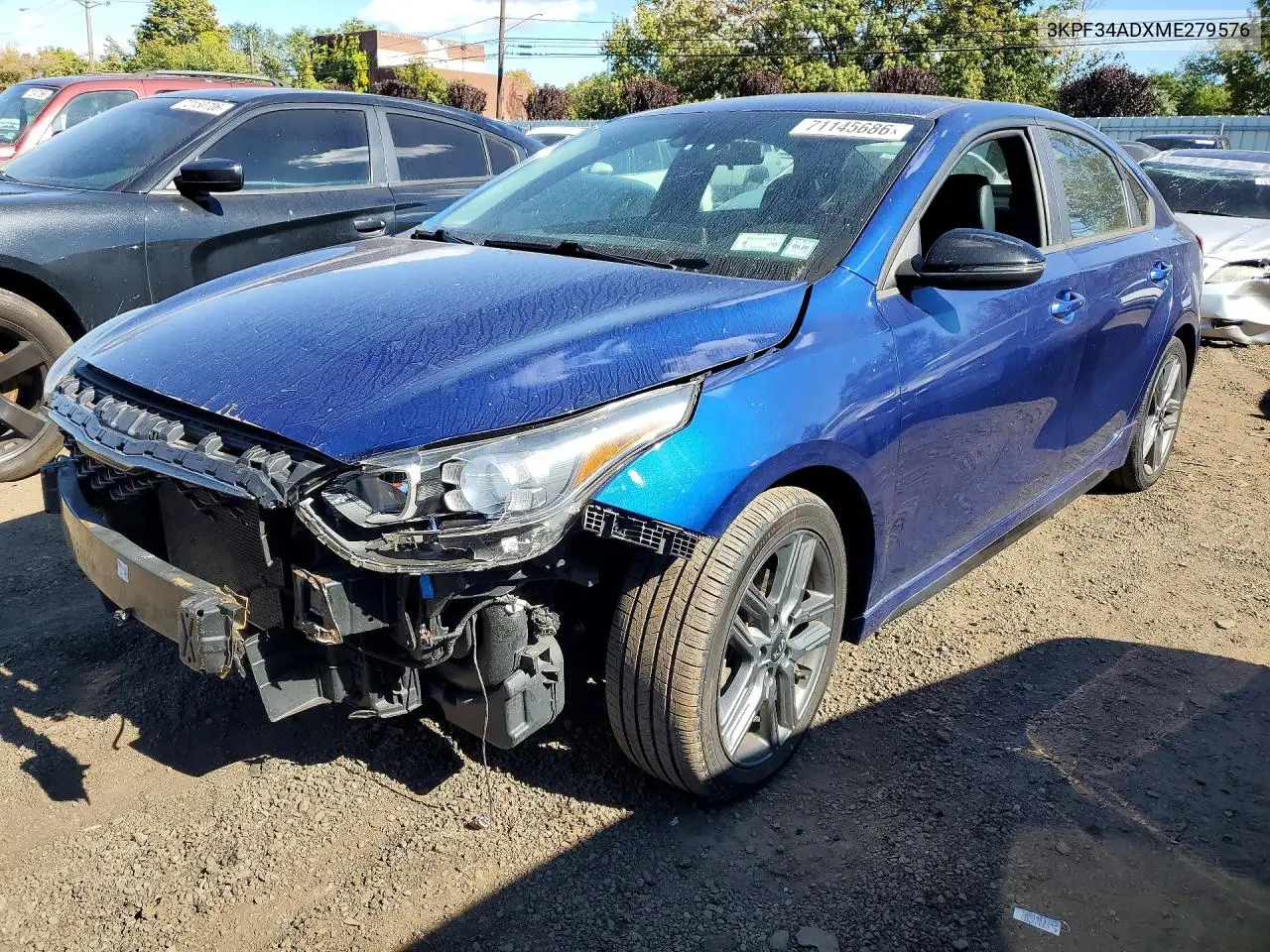 KIA FORTE 2021, VIN 3KPF34ADXME279576