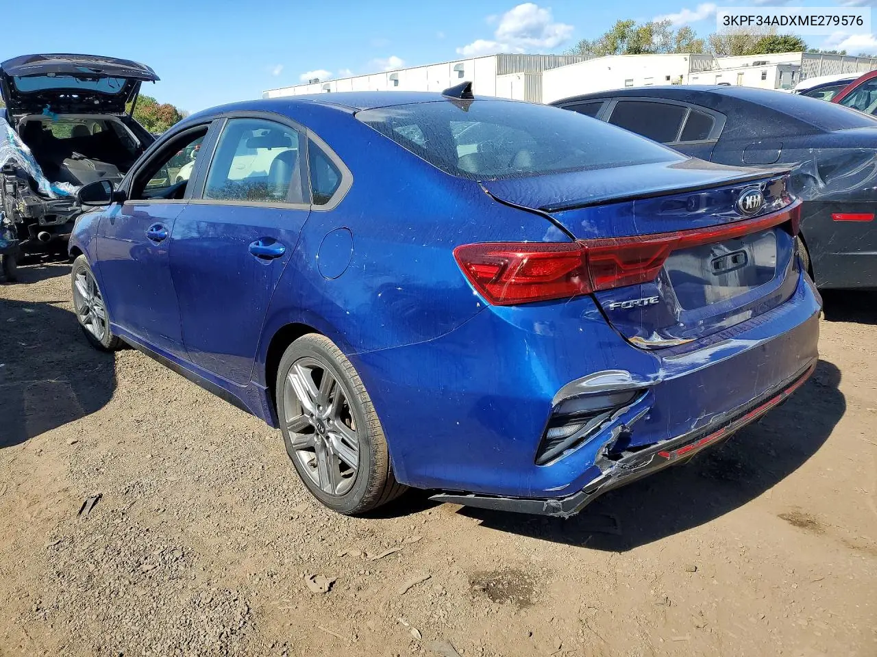 2021 KIA FORTE VIN 3KPF34ADXME279576 — фото 2
