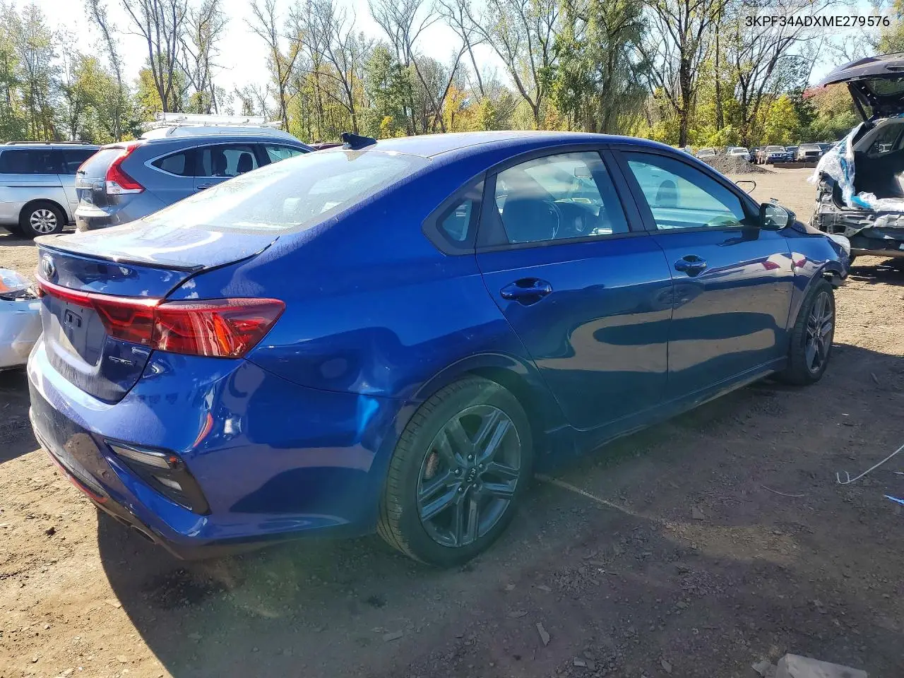 2021 KIA FORTE VIN 3KPF34ADXME279576 — фото 3