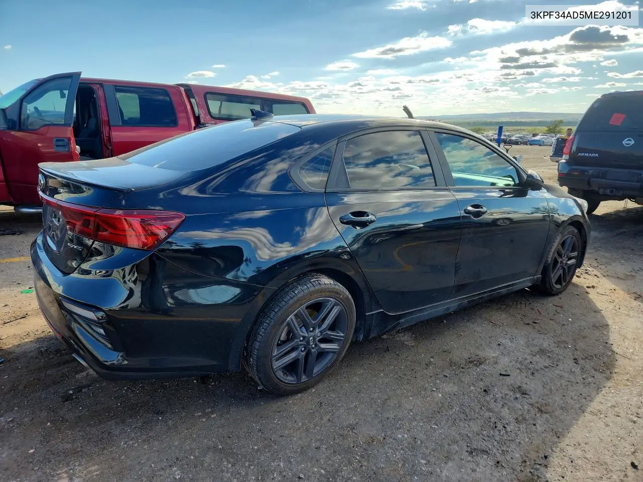 2021 KIA FORTE VIN 3KPF34AD5ME291201 — фото 3