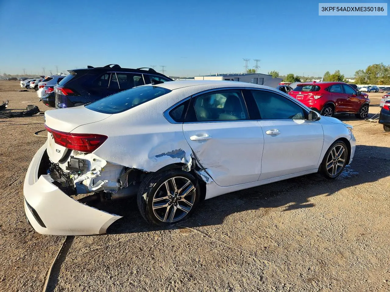 2021 KIA FORTE VIN 3KPF54ADXME350186 — фото 3