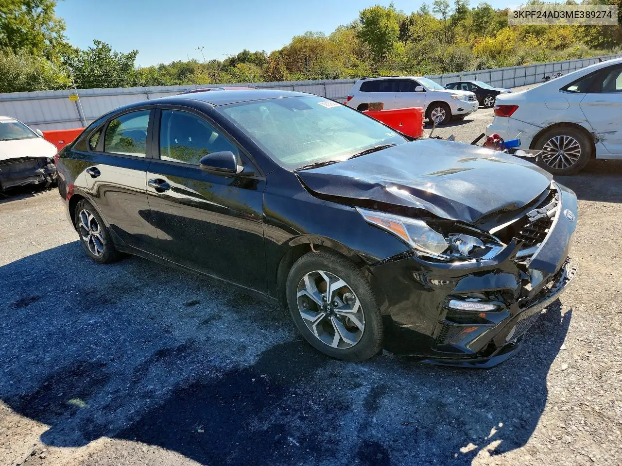 2021 KIA FORTE VIN 3KPF24AD3ME389274 — фото 4