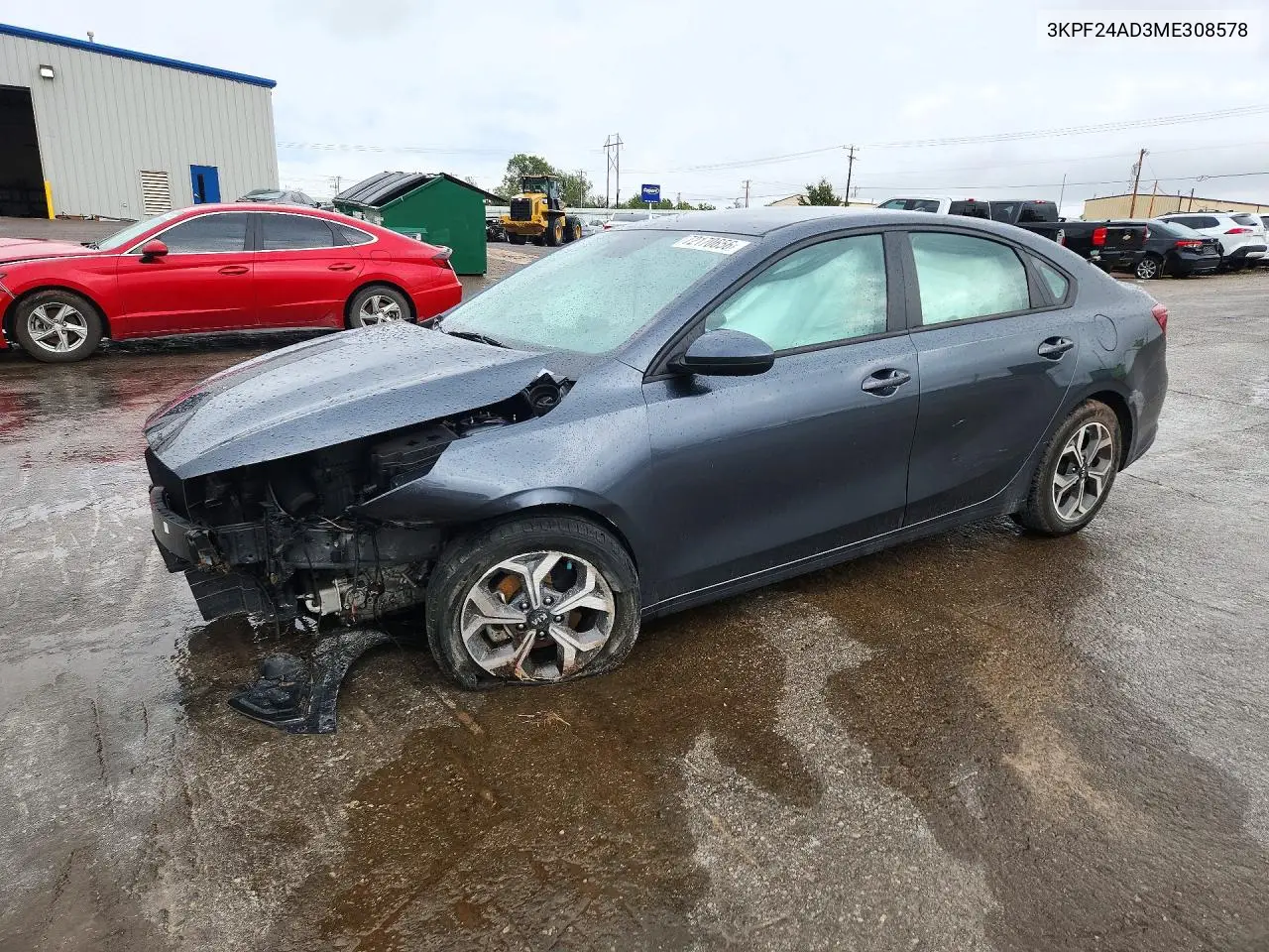 KIA FORTE 2021, VIN 3KPF24AD3ME308578