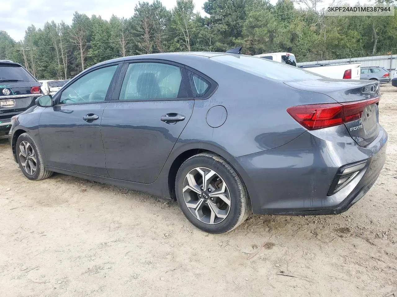 2021 KIA FORTE VIN 3KPF24AD1ME387944 — фото 2