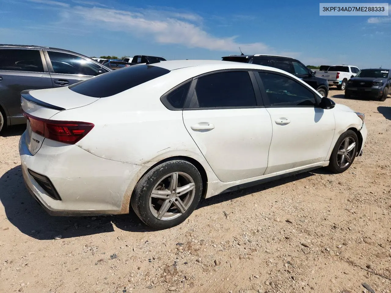 2021 KIA FORTE VIN 3KPF34AD7ME288333 — фото 3