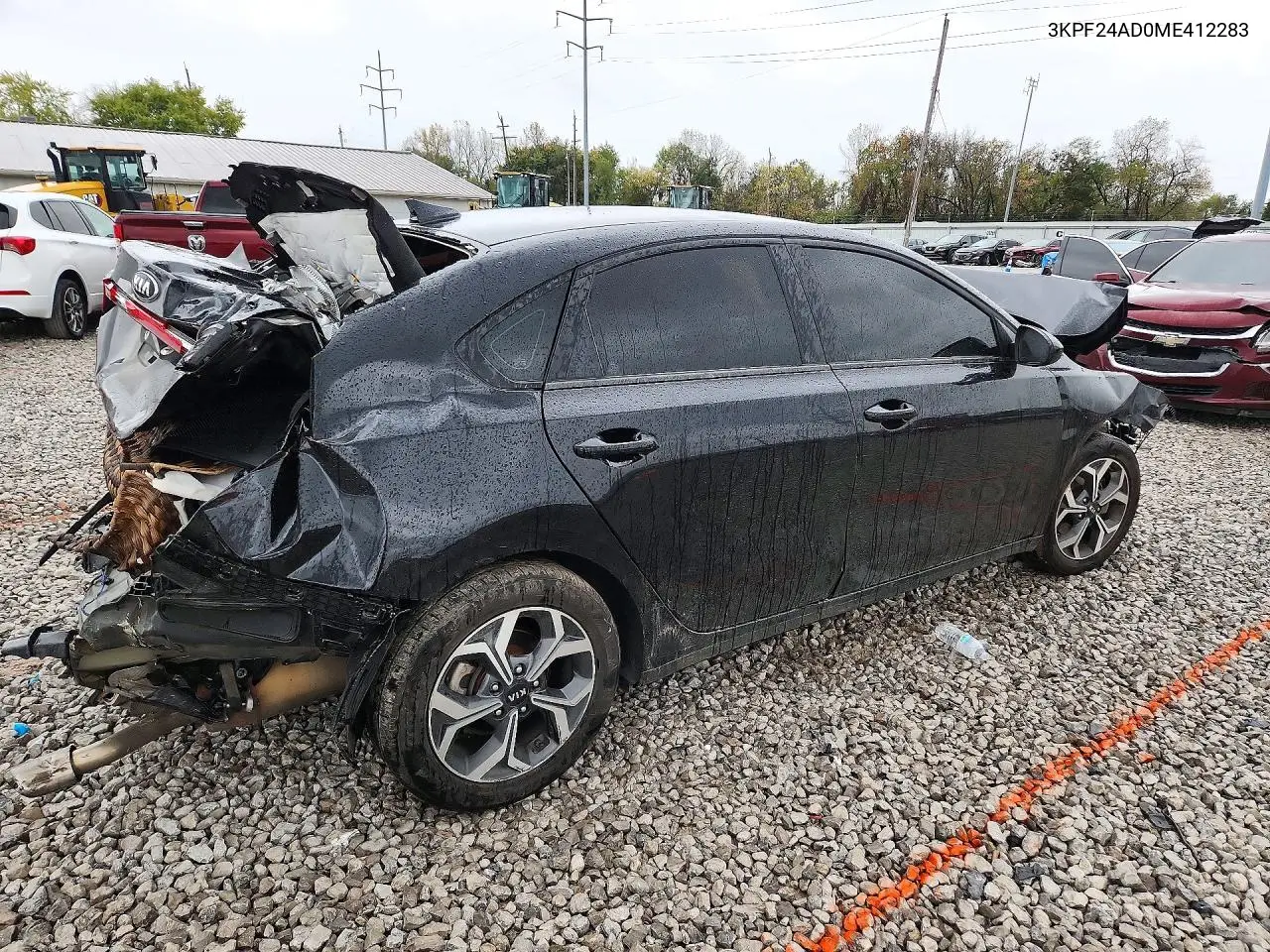 2021 KIA FORTE VIN 3KPF24AD0ME412283 — фото 3