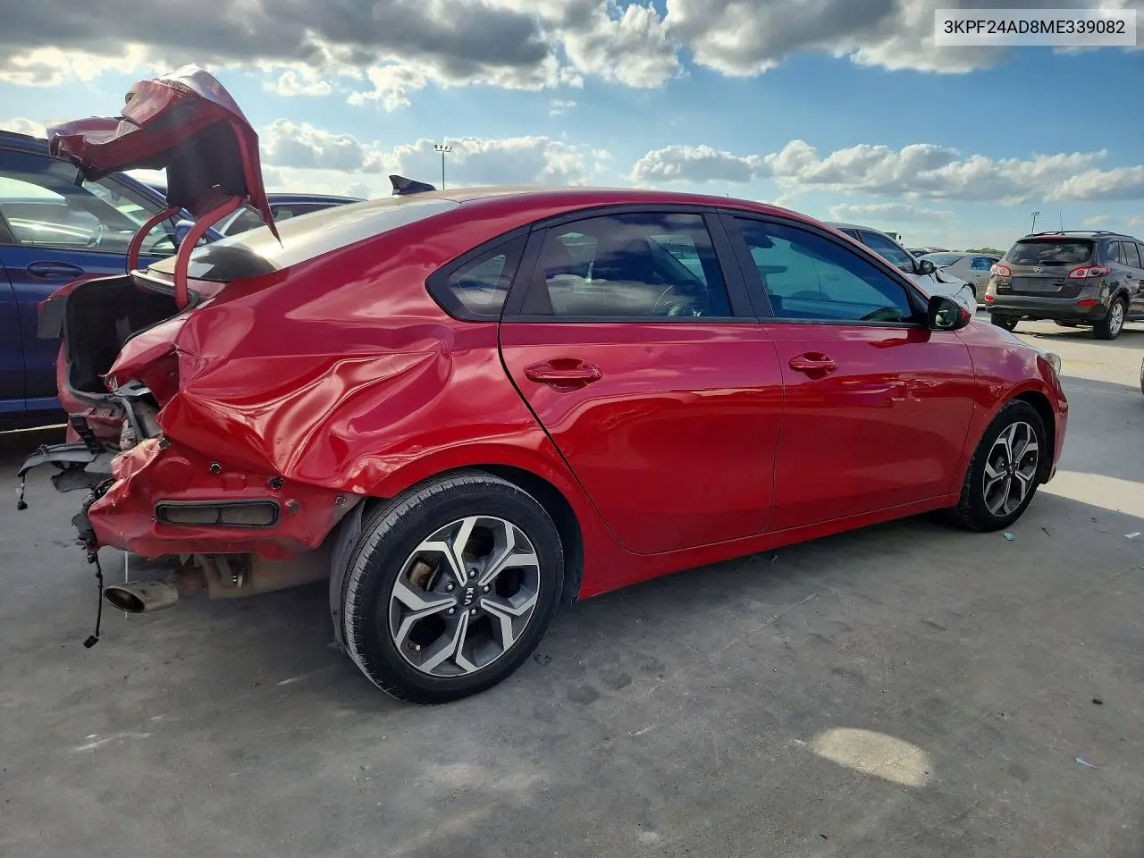 2021 KIA FORTE VIN 3KPF24AD8ME339082 — фото 2