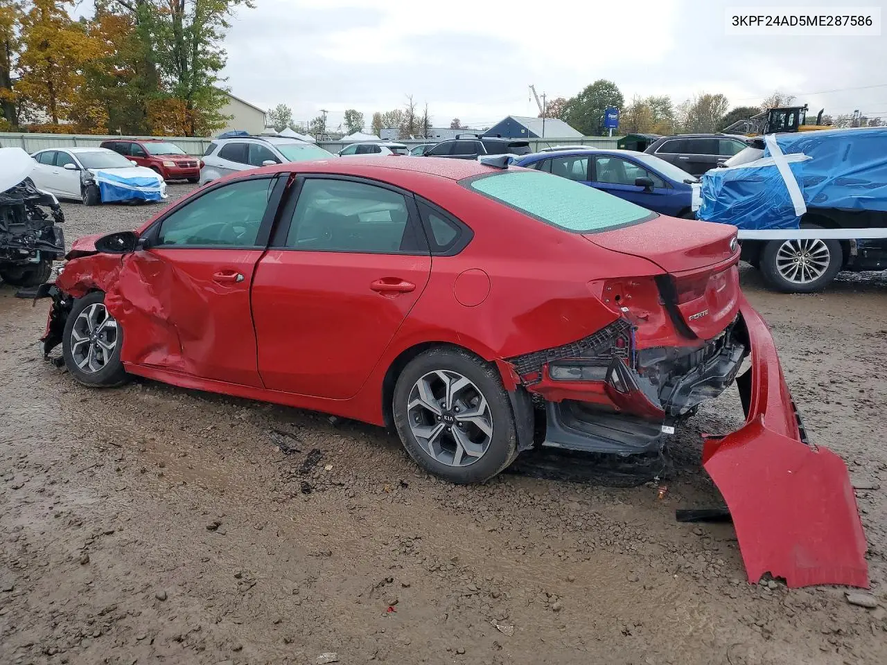 2021 KIA FORTE VIN 3KPF24AD5ME287586 — фото 2