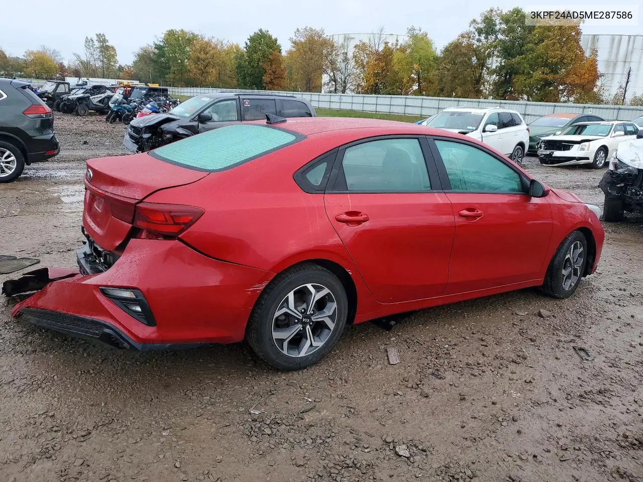 2021 KIA FORTE VIN 3KPF24AD5ME287586 — фото 3