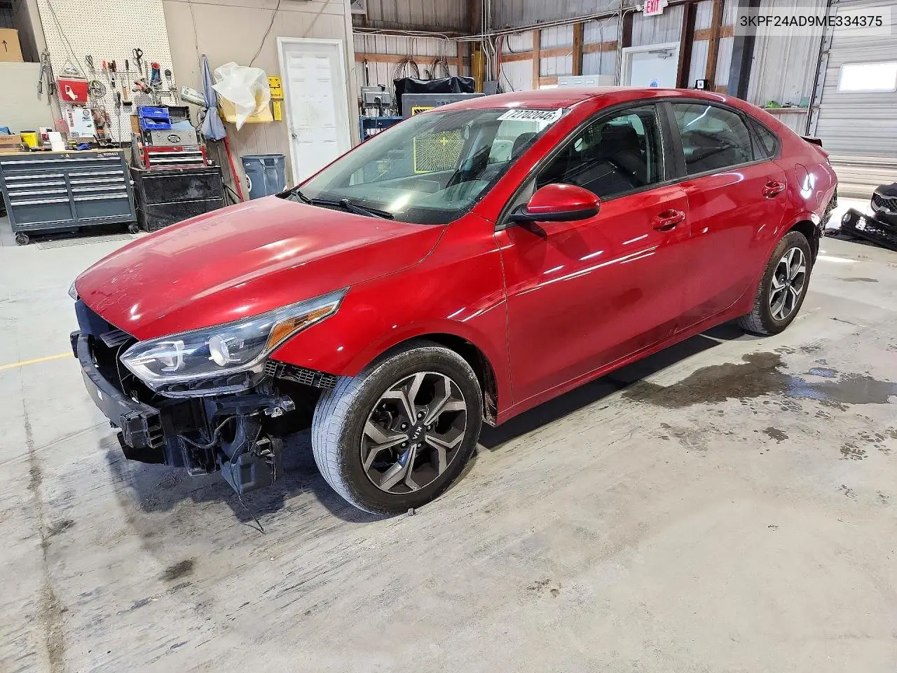 KIA FORTE 2021, VIN 3KPF24AD9ME334375