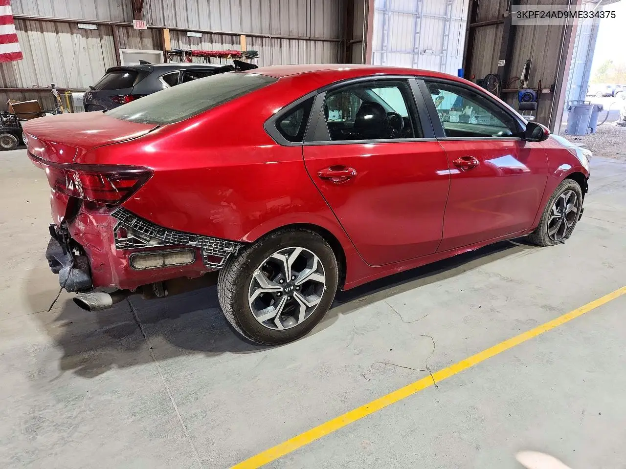 2021 KIA FORTE VIN 3KPF24AD9ME334375 — фото 3