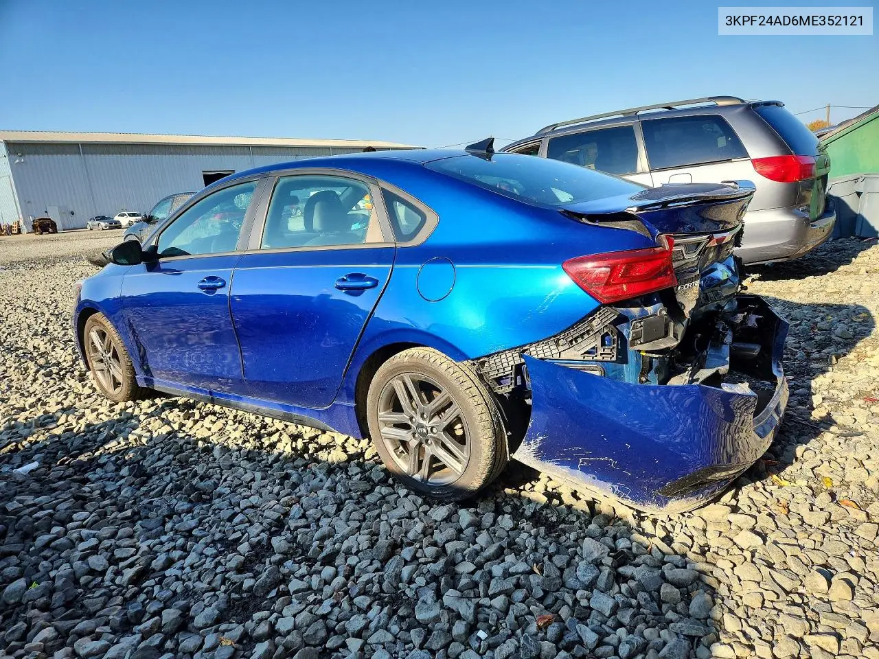 2021 KIA FORTE VIN 3KPF24AD6ME352121 — фото 2