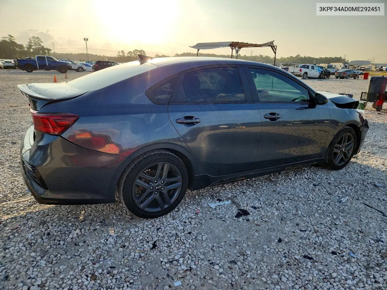 2021 KIA FORTE VIN 3KPF34AD0ME292451 — фото 3