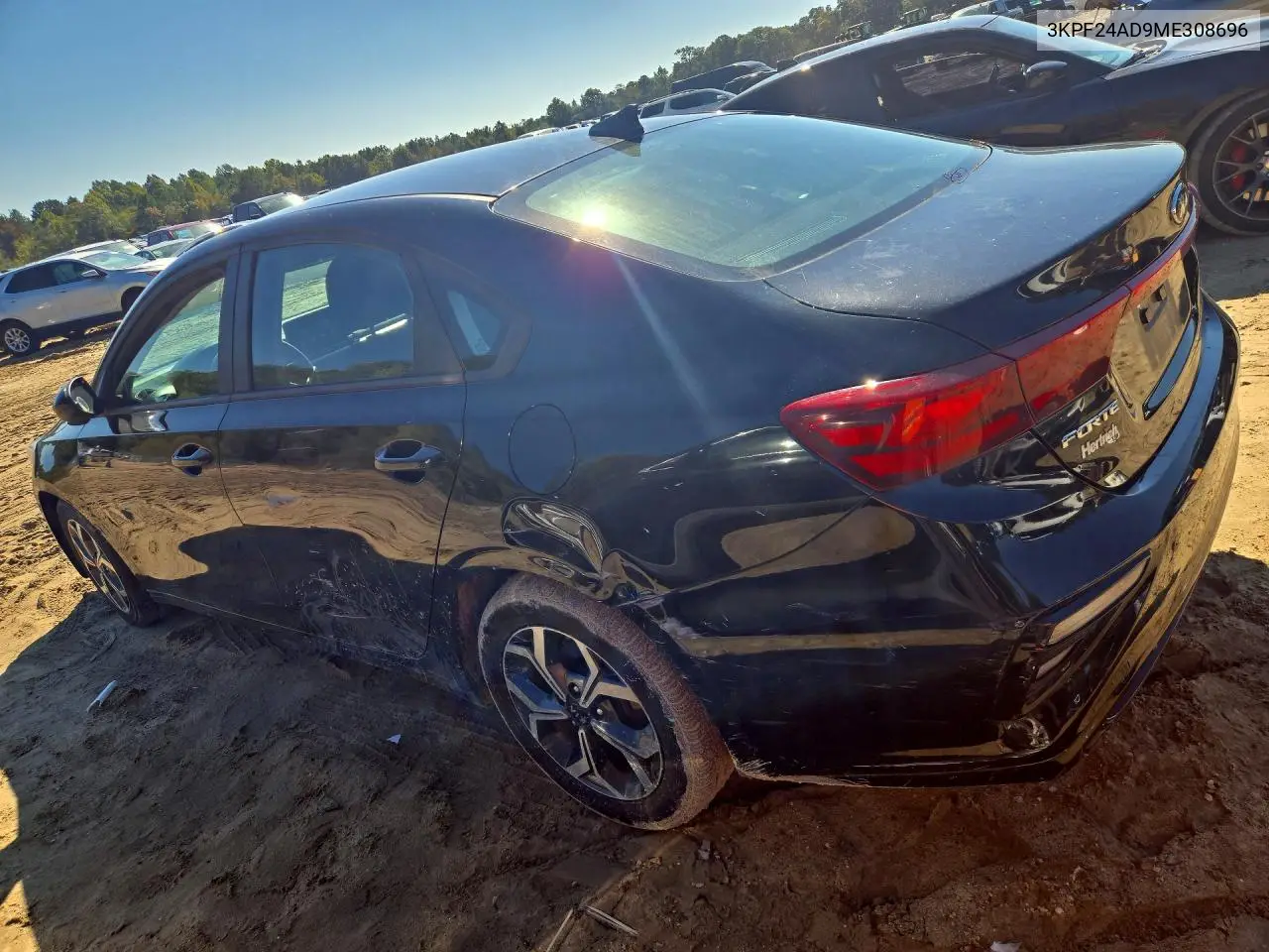 2021 KIA FORTE VIN 3KPF24AD9ME308696 — фото 2
