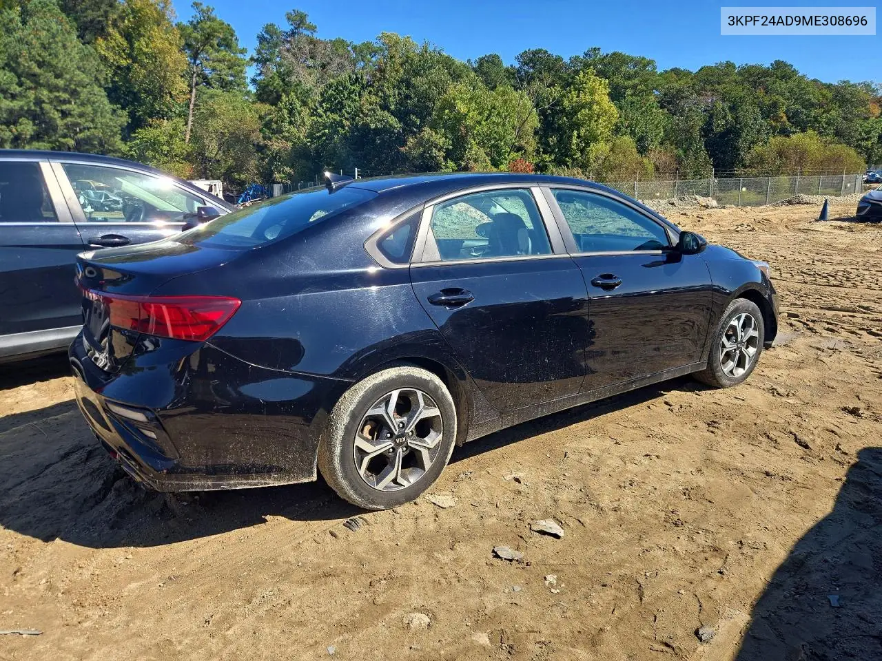2021 KIA FORTE VIN 3KPF24AD9ME308696 — фото 3