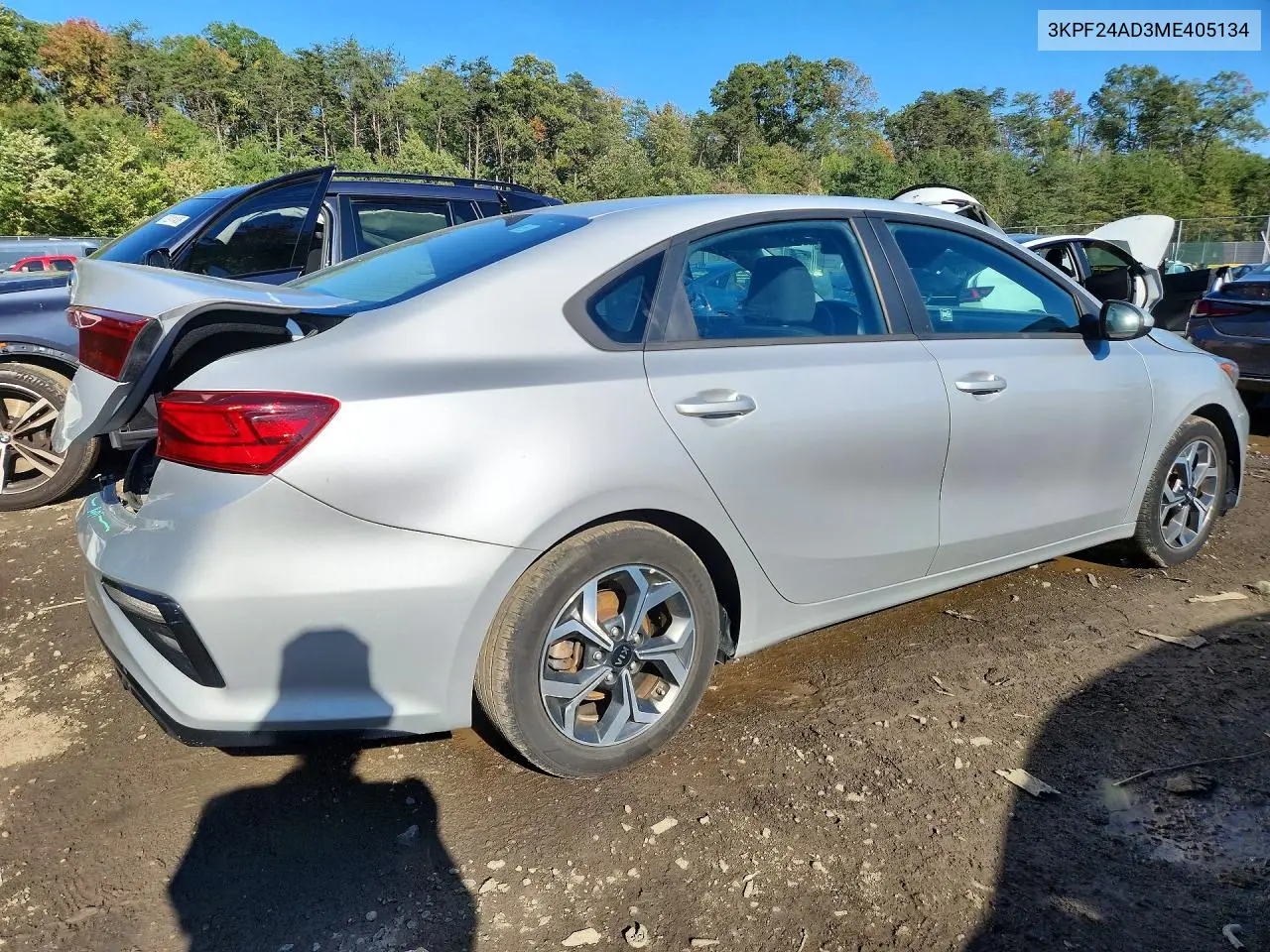 2021 KIA FORTE VIN 3KPF24AD3ME405134 — фото 3
